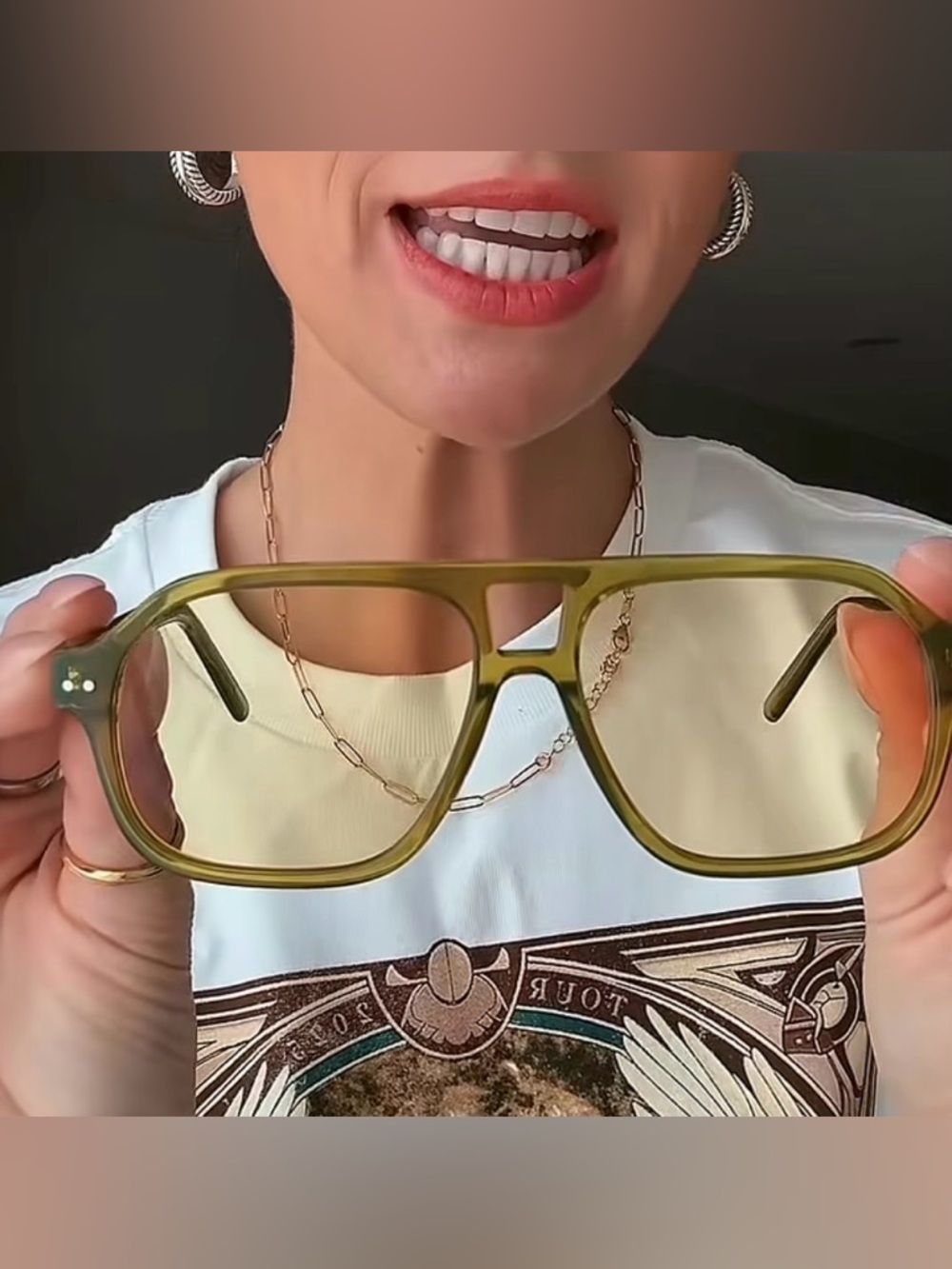 NEW Translucent Green Aviator Sunglasses